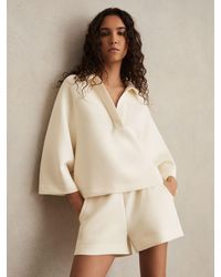 Reiss - Jodie - Buttermilk Cream Modal-blend Jersey Sweatshirt, S - Lyst