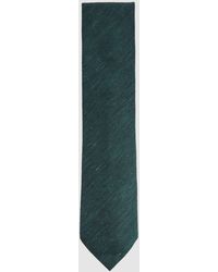 Reiss - Giotto - Hunting Green Textured Silk Blend Tie - Lyst