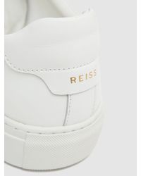 Reiss - Finley - White Leather Trainers, Us 7 - Lyst