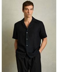 Reiss - Relaxed Linen Cuban Collar Shirt - Lyst