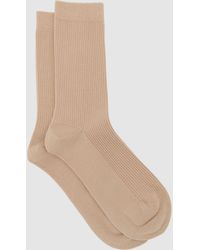 Reiss - Cotton-Blend Textured Socks - Lyst