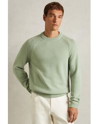 Reiss - Cloud Raglan Sleeve Jumper Wood , Sage - Lyst