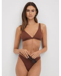 Bondi Born - Plunge Neck Bikini Top, - Resort & Holiday Wear - Lyst