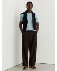 Reiss - Count - Powder Blue Air-water Cotton Tailored-fit T-shirt, Xxl - Lyst