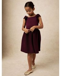 Reiss - 3-9 Yrs Stretch Metallic Frill-Sleeve Dress - Lyst