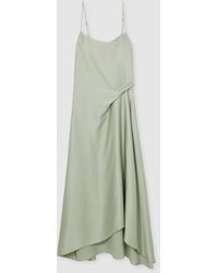 Reiss Rupa - Sage Draped Maxi Dress, Us 2 in Green | Lyst