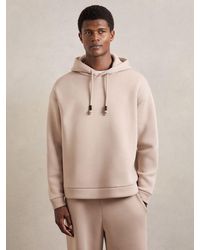 Reiss - Cotton-Blend Fleece-Back Hoodie - Lyst