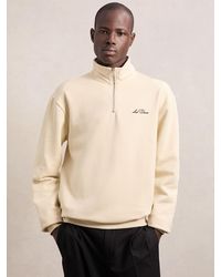 Les Deux - Les Les Cotton Half-Zip Sweatshirt - Lyst