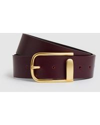 Reiss - Iyla Leather Half Keeper Belt - Lyst