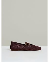 Reiss - Mesh Double-Strap Ballet Flats - Lyst