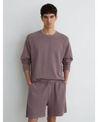 Reiss - Cotton-Piqué Garment-Dyed Sweatshirt - Lyst