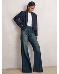 Reiss - Patch-Pocket Flared Jeans - Lyst