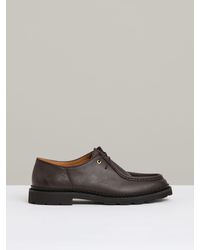Reiss - Hatton - Dark Brown Leather Moccasin-toe Lace-up Shoes, Us 8 (uk 7) - Lyst