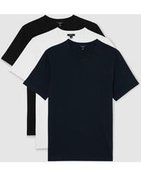 Reiss - Bless 3 Pack Cotton Crew-Neck Tailored-Fit T-Shirts 3-Pack - Lyst