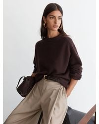 Reiss - Wool-Cashmere Crew-Neck Raglan Jumper - Lyst