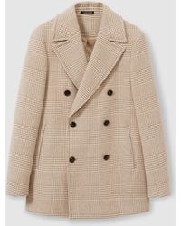 Reiss - Bergamo Double Breasted Peacoat Wool - Lyst