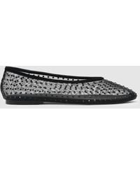 Reiss - Mesh Embellished Ballet Flats - Lyst
