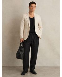 Reiss - Linen Drawstring Relaxed-Fit Trousers - Lyst