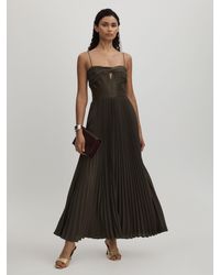 AMUR - Twist Pleated Maxi Dress - Lyst