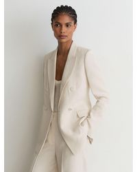 Reiss - Jacquard Double-Breasted Suit Blazer - Lyst