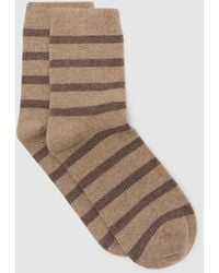 Reiss - Striped Socks With Wool - Lyst