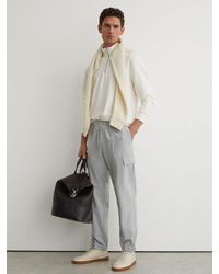 Reiss - Slim-Leg Drawstring Cargo Trousers - Lyst