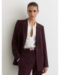 Reiss - Gabi Dark Berry Tailored Single Breasted Suit Blazer - Lyst
