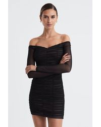 GOOD AMERICAN - Good Ruched Off-the-shoulder Mini Dress - Lyst