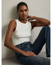 Reiss - Stretch-Cotton Racerback Vest - Lyst