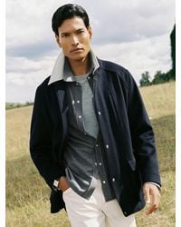 Reiss - Wool-Blend Cord-Collar Worker Jacket - Lyst