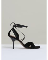Reiss - Suede Strappy Heeled Sandals - Lyst