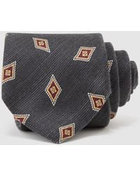 Reiss - Decio - Navy Silk Diamond Medallion-print Tie, One - Lyst