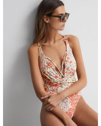 Reiss - Isla Swimsuit Floral - Lyst