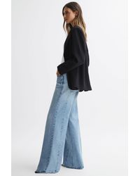 GOOD AMERICAN - Palazzo Jeans, Mid Blue - Lyst
