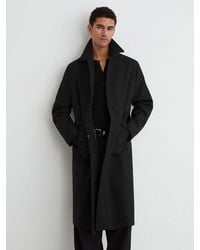 Reiss - Wool-Blend Twill Single-Breasted Overcoat - Lyst