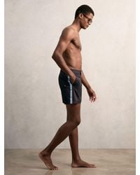 Reiss - Stripe Side Adjuster Swim Shorts - Lyst