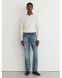 Reiss - Comfort-Stretch Relaxed Straight-Leg Jeans - Lyst