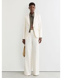 Reiss - Wide-Leg Seam-Detail Trousers - Lyst