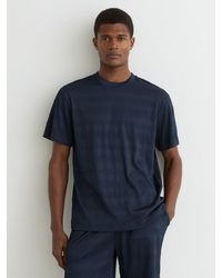 Reiss - Textured-Wave Relaxed-Fit T-Shirt - Lyst