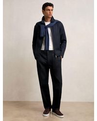 Reiss - Lyocell Cotton Wide Utility Trousers - Lyst