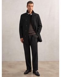 Reiss - Wool-Blend Stand-Collar Coat - Lyst
