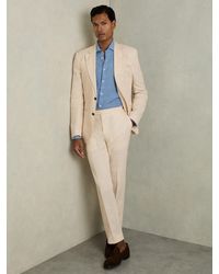 Reiss - Tailored Fit Linen Trousers - Lyst