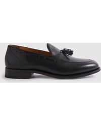 Reiss - Clayton - Black Leather Tassel Loafers, Us 12 - Lyst