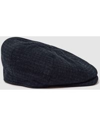 Reiss - Arbor - Navy Wool Baker Boy Cap, M/l - Lyst