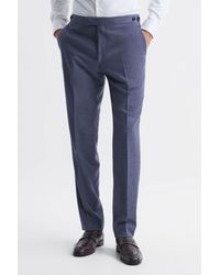 Reiss - Marquee - Airforce Blue Slim Fit Wool Blend Mixer Trousers, 32 - Lyst