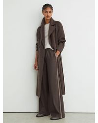 Reiss - Petite Mélange Side-Stripe Wide-Leg Trousers - Lyst