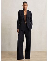 Reiss - Haisley Petite Wool Blend Double Breasted Suit Blazer - Lyst