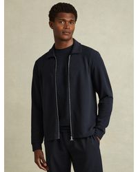 Reiss - Textured Zip-Through Overshirt - Lyst