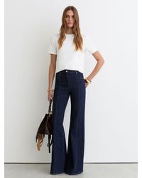 Reiss - Stretch-Cotton Ribbed-Neck T-Shirt - Lyst