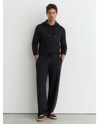 Reiss - Wirral - Navy Merino Wool-blend Relaxed-fit Joggers, S - Lyst